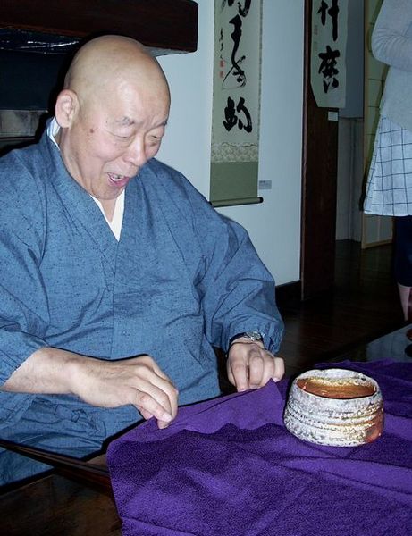 Eido Roshi had admired one chawan in particular, and the group gave it to him as a thank-you, to his apparent delight.