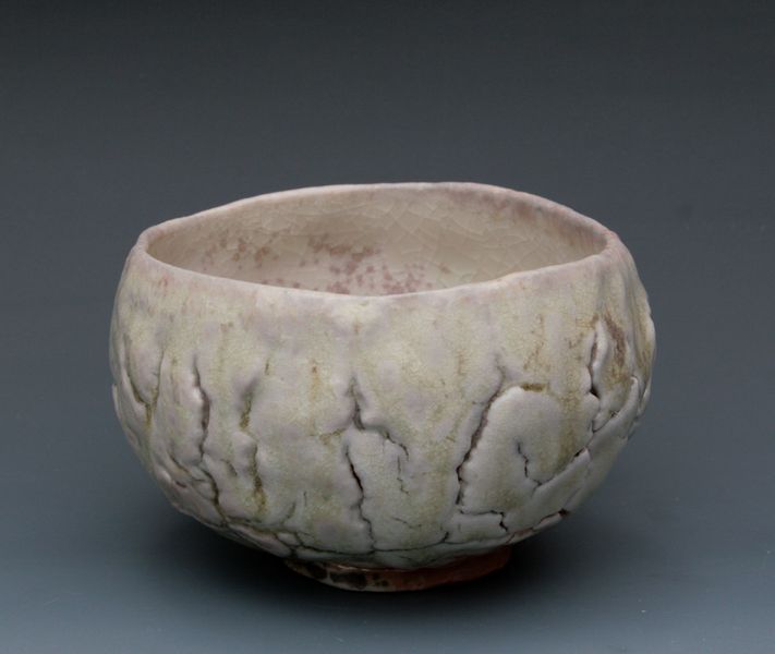 Shino glazed Chawan, Sassayama firing, Sold