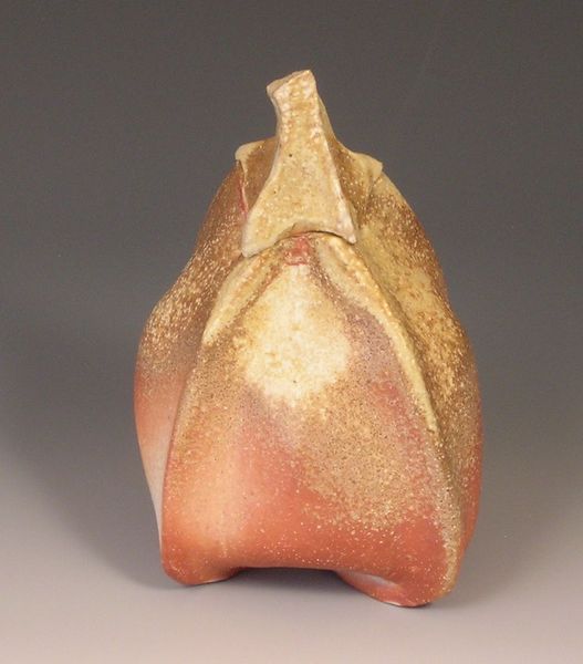 Lidded bottle/hanaire, Tony Moore kiln, avail.@Vessels Gallery Boston