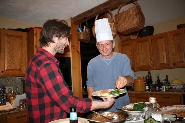 Donovan Palmquist and assistant Judah cooked up Gourmet Fare for the group, again and again! Many thanks Donovan.  