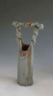 VINE HANDLE BASKET, FALLFIRING, VESSELS GALLERY