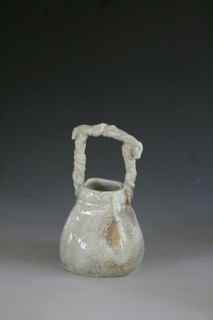 SMALL VINE HANDLED BASKET, FALL FIRING, VESSELS GALLRY