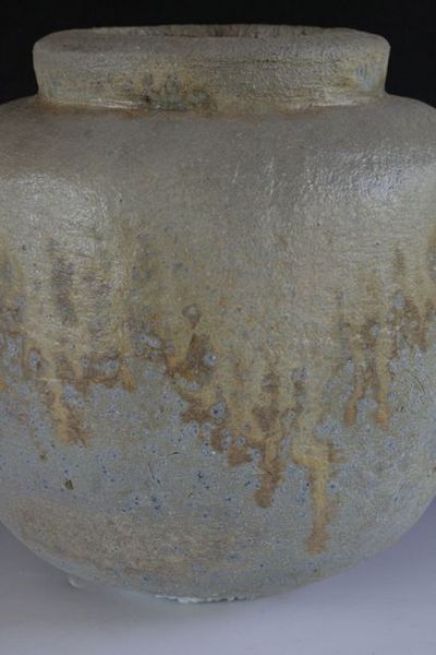 Tsubo by Susan Kotulak,
Fall 2013 Firing,  Bruce Dehnert Workshop at The OkiDoki Anagama
