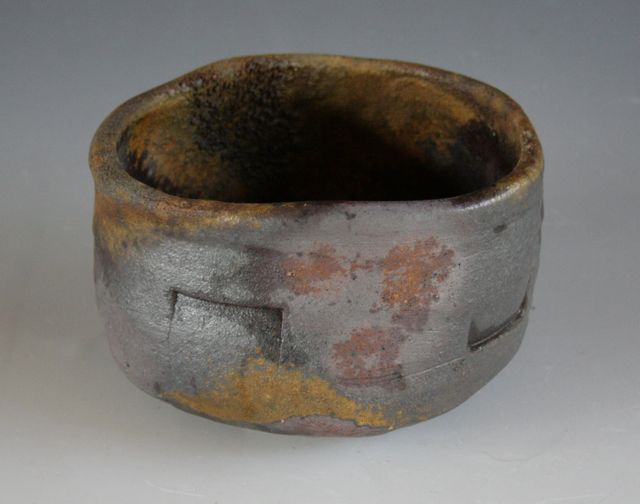 Tea Bowl, Susan Kotulak, Lizella Clay body, with natural ash deposits, Fall 2013