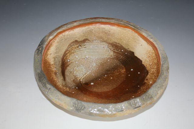Platter, Susan Kotulak,
Fall firing of the OkiDoki Anagama, workshop with Bruce Dehnert