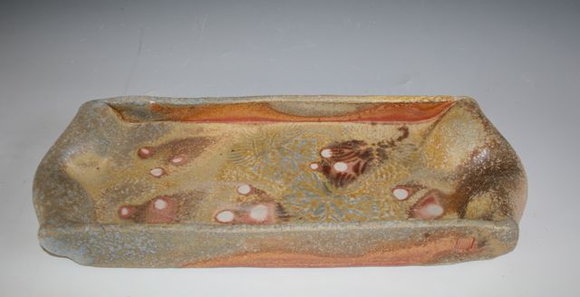 Serving Tray, Susan Kotulak, with Iron clay motif, 
16.5 x 6.25 x 2" 