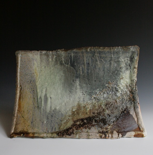 Firebox Wall, Paperclay with glaze and ash effects, 9/2014, John Dix kilnmaster