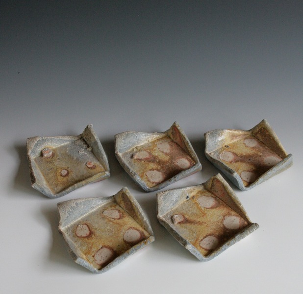 5 Yohen (unglazed) Mukozuke dishes, 9/2014