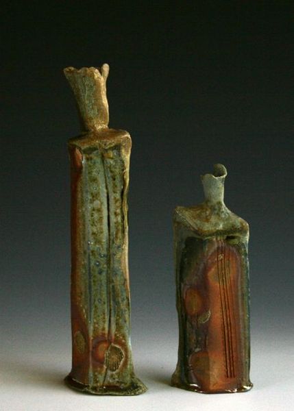 Small vases by Andrea Kimball, firing with John Dix, OkiDoki 9/14