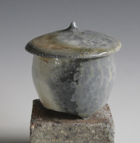 Covered Jar, Andrea Kimball, 2015 Dix firing at the OkiDokiAnagama